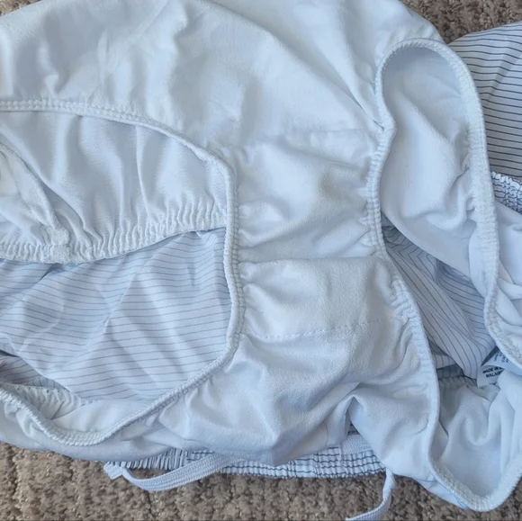 NIKE ATHLETIC SHORTS with LINER DRI FIT GYM RUN WHITE PINK MEDIUM - Picture 8 of 15